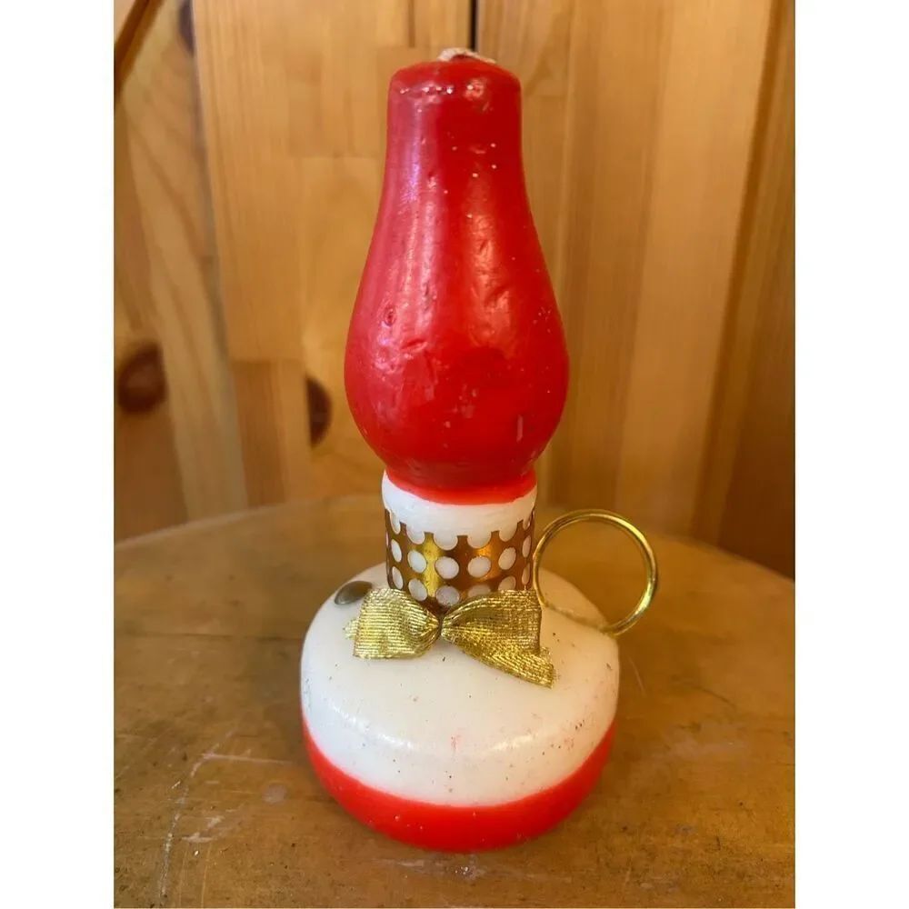 Vintage holiday decor candle lamp (8794)￼